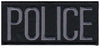 Hero's Pride POLICE Chest Patch - Gray/Black - 4'' x 2'' - Heat Seal 5218 - Clothing &amp; Accessories