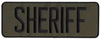 Hero's Pride SHERIFF Back Patch - Black/Olive Drab - 11'' x 4'' 5248 - Clothing &amp; Accessories
