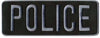 Hero's Pride POLICE Back Patch - Gray/Black - 11'' x 4'' 5251 - Clothing &amp; Accessories
