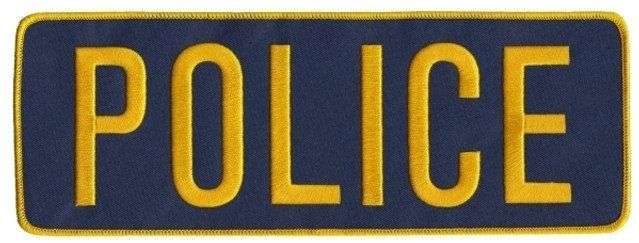 Hero's Pride POLICE Back Patch - Gold/Navy - 11'' x 4'' 5252 - Clothing & Accessories