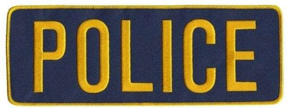 Hero's Pride POLICE Back Patch - Gold/Navy - 11'' x 4'' 5252 - Clothing &amp; Accessories