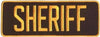 Hero's Pride SHERIFF Back Patch - Gold/Brown - 11'' x 4'' 5262 - Clothing &amp; Accessories