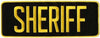 Hero's Pride SHERIFF Back Patch - Gold/Black - 11'' x 4'' 5263 - Clothing &amp; Accessories