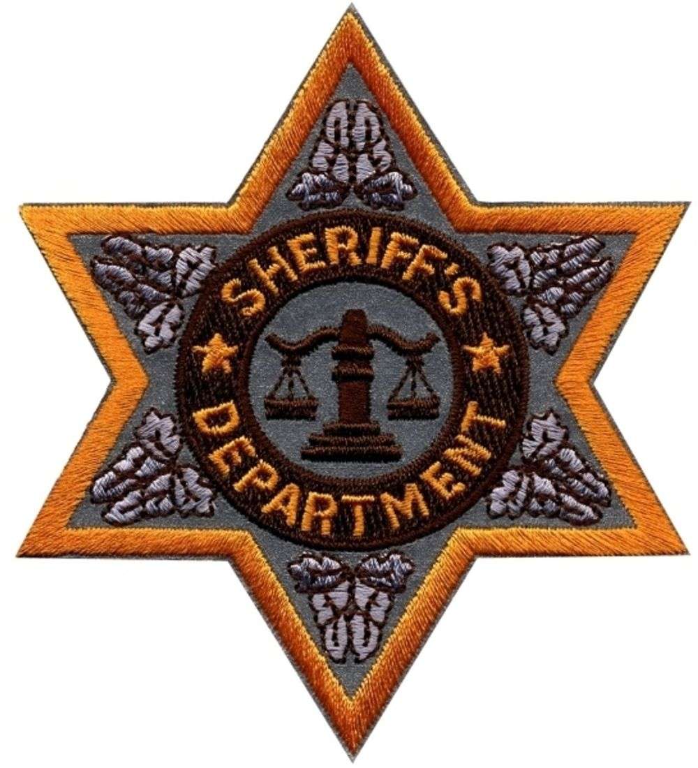 Hero's Pride SHERIFF DEPT Reflective 6-Point Star Badge Patch - Gold - 3.5'' x 3.5'' 5610 - Clothing & Accessories
