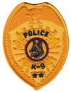 Hero's Pride POLICE K-9 Badge Patch - Gold - 2.5'' x 3.5'' 5616 - K-9 Gear