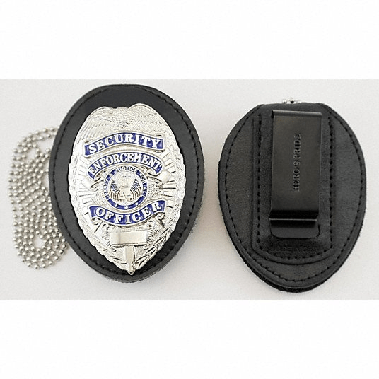 Hero's Pride Universal Oval Badge Holder - 3'' x 3.75'' 9150T - Badges &amp; Accessories