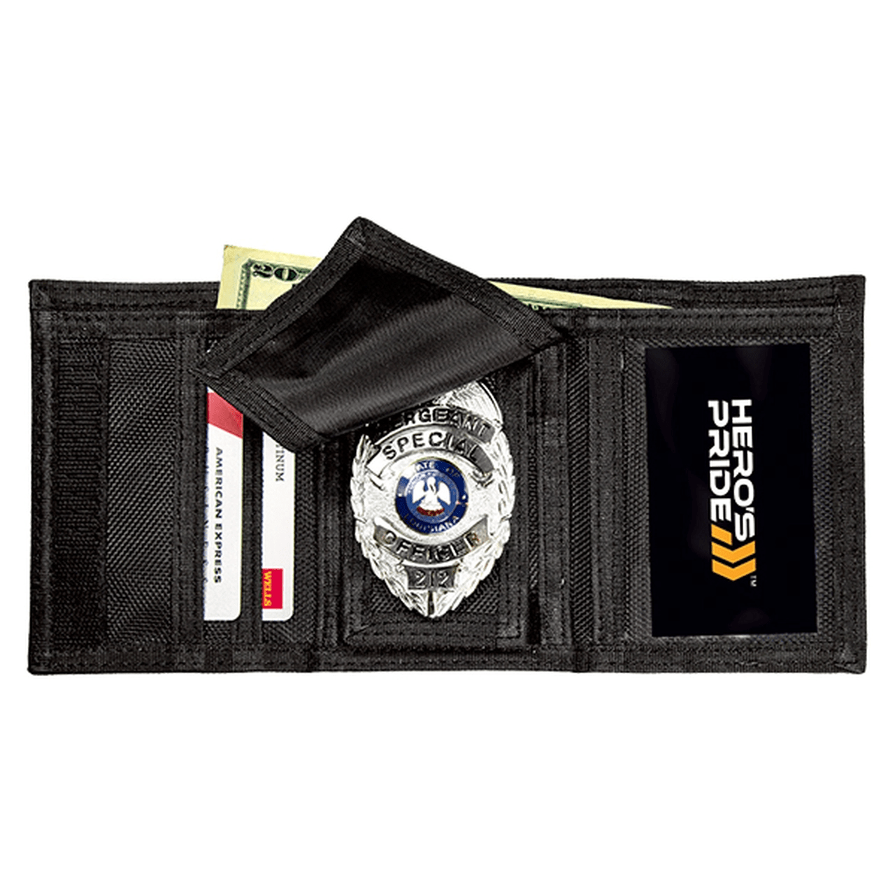 Hero's Pride Deluxe Ballistic Tri-Fold Wallet with Removable Badge Holder 9160U - Tactical & Duty Gear