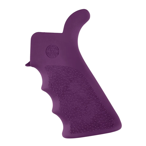 Hogue AR-15/M-16 Rubber Grip Beavertail - Purple, Finger Grooves