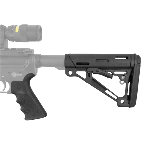 Hogue AR-15/M-16 Overmolded Collapsible Buttstock Kit - Black, Mil-Spec Buffer Tube
