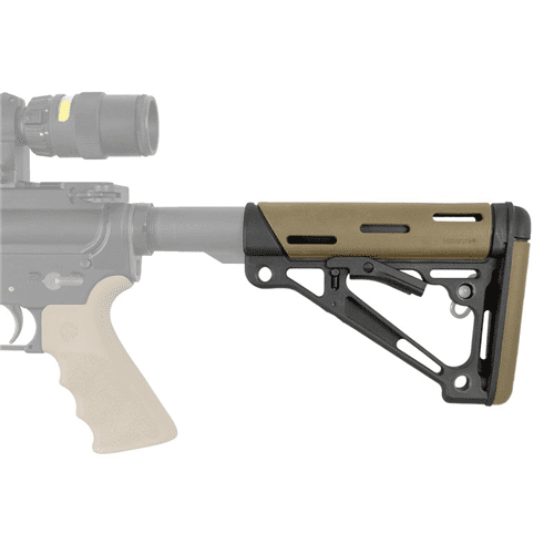 Hogue AR-15/M-16 Overmolded Collapsible Buttstock - Flat Dark Earth, Mil-Spec Buffer Tube