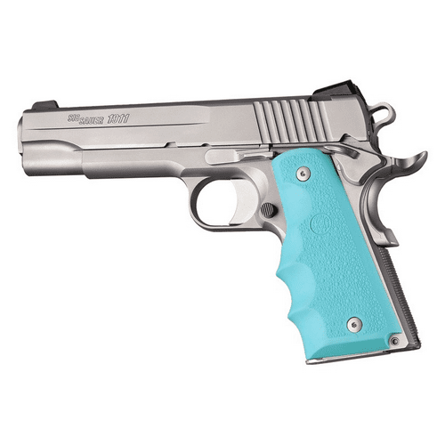 Hogue Govt. Model Rubber Grip - Aqua