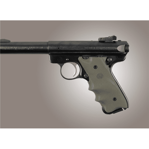 Hogue Ruger MK II / MK III Rubber grip - OD Green, Finger Grooves