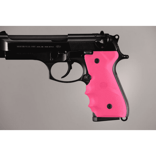 Hogue Beretta 92/96 Series Rubber Grip - Pink