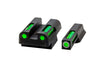 HIVIZ Shooting Systems LiteWave H3 Tritium/Litepipe Sight Set for CZ 75, 85 &#8211; White-Green Front/Green Rear -
