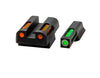 HIVIZ Shooting Systems LiteWave H3 Tritium/Litepipe Sight Set for CZ 75, 85 &#8211; White-Green Front/Orange Rear -