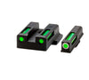 HIVIZ Shooting Systems LiteWave H3 Tritium/Litepipe Sight Set for S&amp;W EZ380 &#8211; White-Green Front/Green Rear -