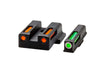 HIVIZ Shooting Systems LiteWave H3 Tritium/Litepipe Sight Set for S&amp;W EZ380 &#8211; White-Green Front/Orange Rear -