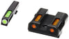 HIVIZ Shooting Systems LiteWave H3 Tritium/Litepipe Sight Set for Glock 9mm/40 S&amp;W - White-Green Front/Orange Rear
