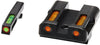 HIVIZ Shooting Systems LiteWave H3 Tritium/Litepipe Sight Set for Glock 9mm/40 S&amp;W - Orange-Green Front/Orange Rear