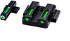 HIVIZ Shooting Systems LiteWave H3 Tritium/Litepipe Sight Set for S&amp;W M&amp;P - White-Green Front/Green Rear