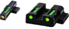 HIVIZ Shooting Systems LiteWave H3 Tritium/Litepipe Sight Set for S&amp;W M&amp;P - Orange-Green Front/Green Rear