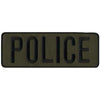 Hero's Pride POLICE Back Patch - Black/Olive Drab - 11' 'x 4'' 5246 - Clothing &amp; Accessories