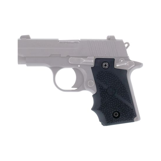 Hogue Overmolded Rubber Grip with Finger Grooves for SIG P238 in black color