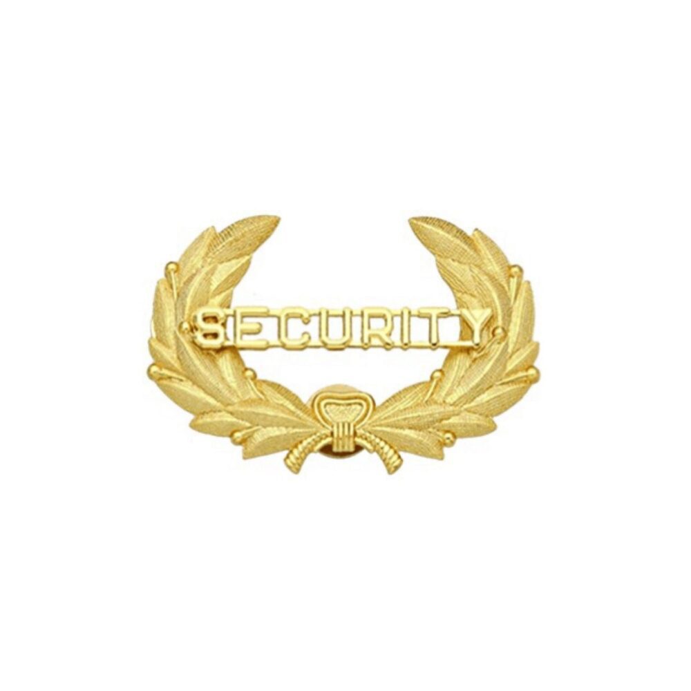 Gold Security Hat Badge - Badges & Accessories