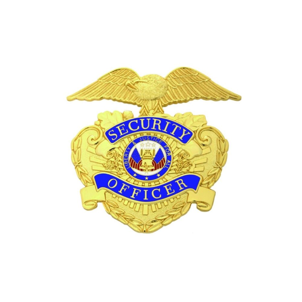 Gold Security Officer Hat Badge - Badges & Accessories