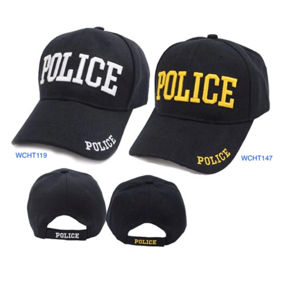 Black Police Baseball Cap - Clothing & Accessories