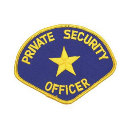 Private Security Officer Shoulder Patch Gold/Royal Blue - Shoulder Patches