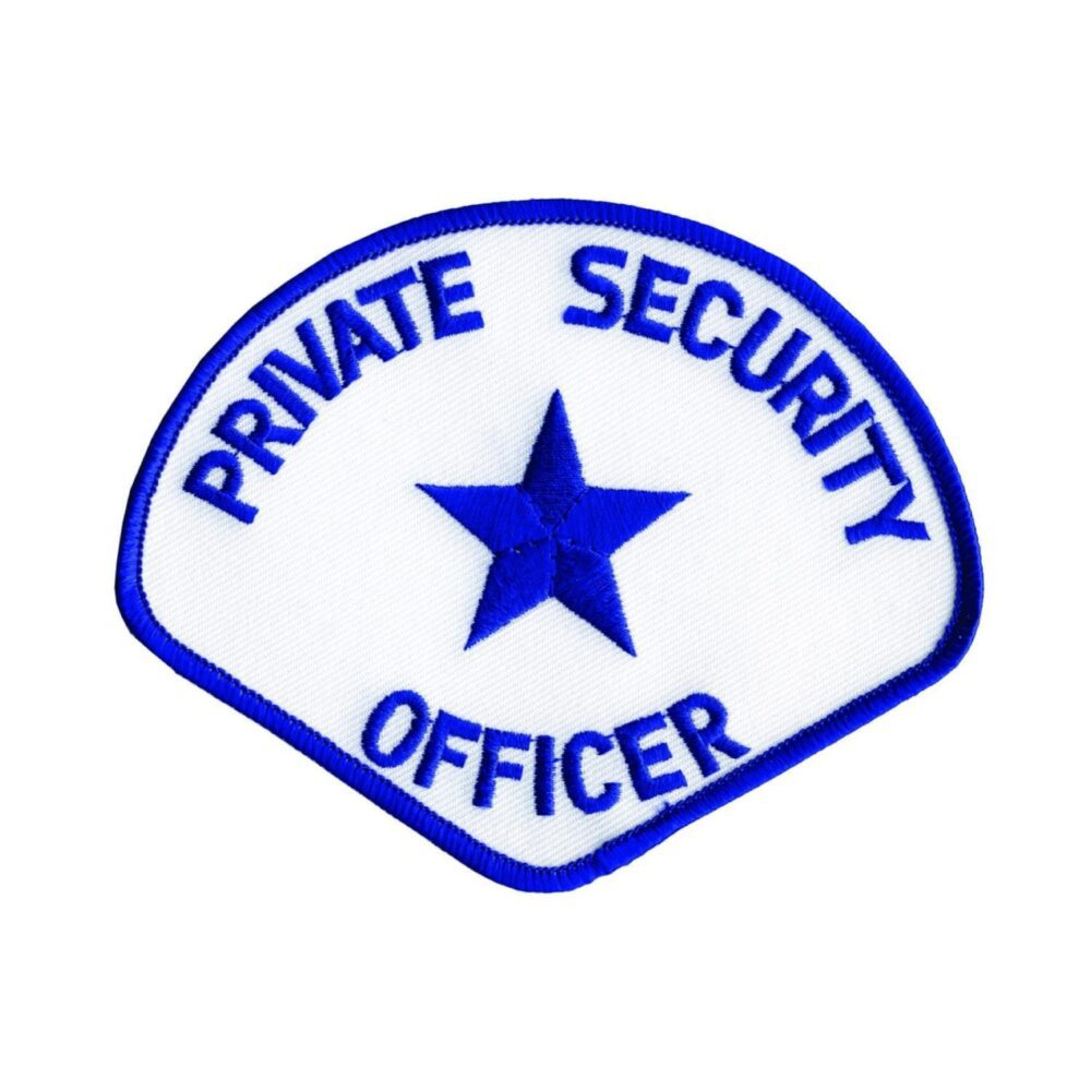 Private Security Officer Shoulder Patch Royal Blue/White - Shoulder Patches