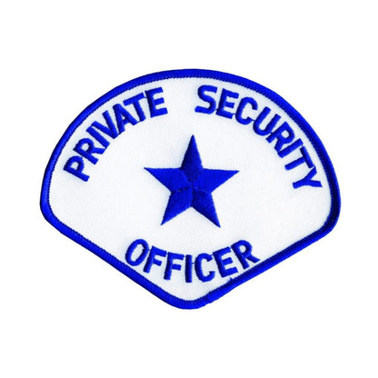 Private Security Officer Shoulder Patch Royal Blue/White - Shoulder Patches