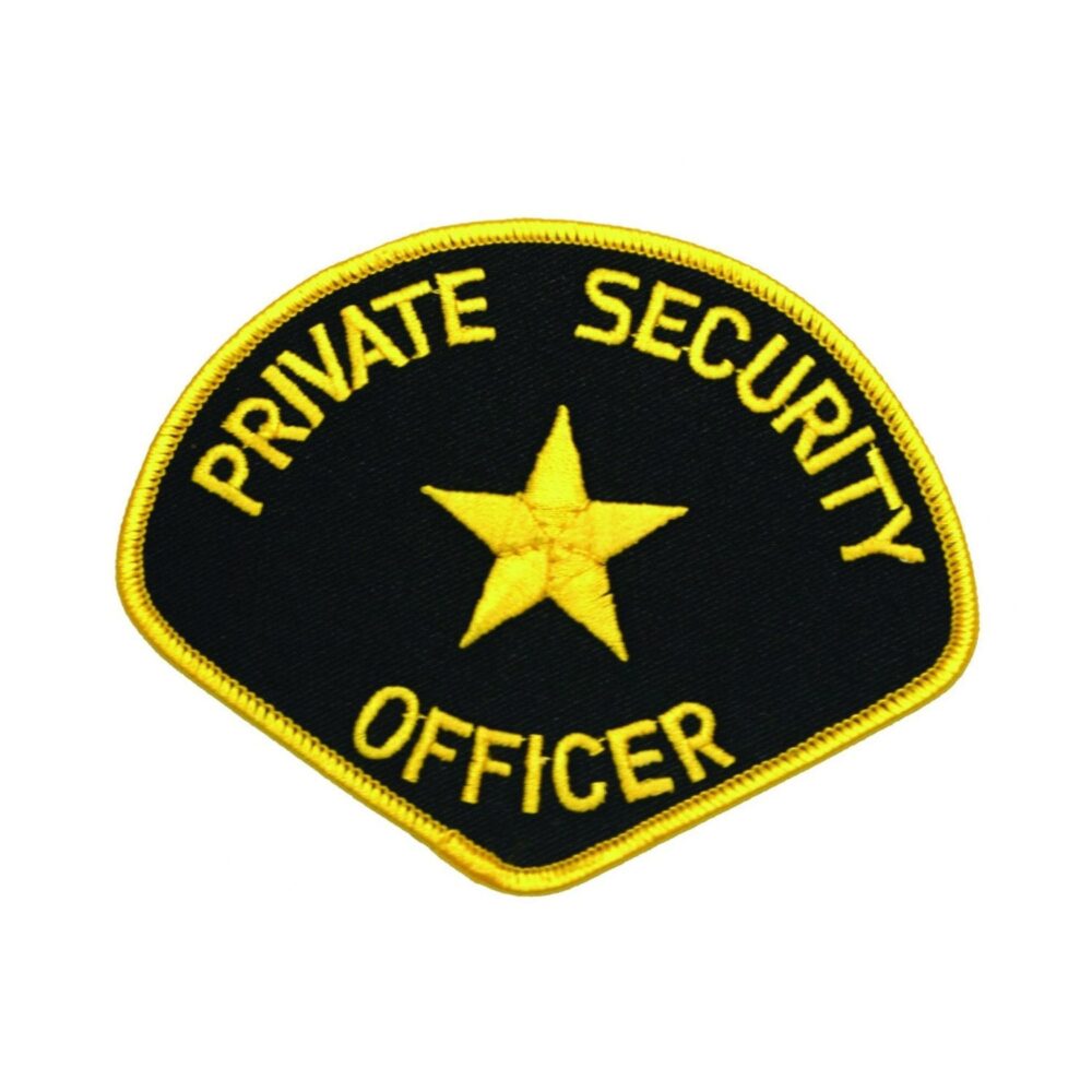 Private Security Officer Shoulder Patch Gold/Black - Shoulder Patches