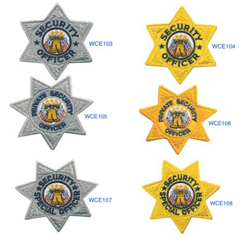 Security Chest Patches / Cap Patches - Clothing & Accessories