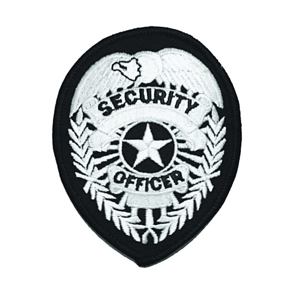 Security Officer Chest Patch White on Black - Chest Patches