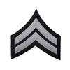 Corporal Chevron Patch - Silver on Black Each - Chevron Patches