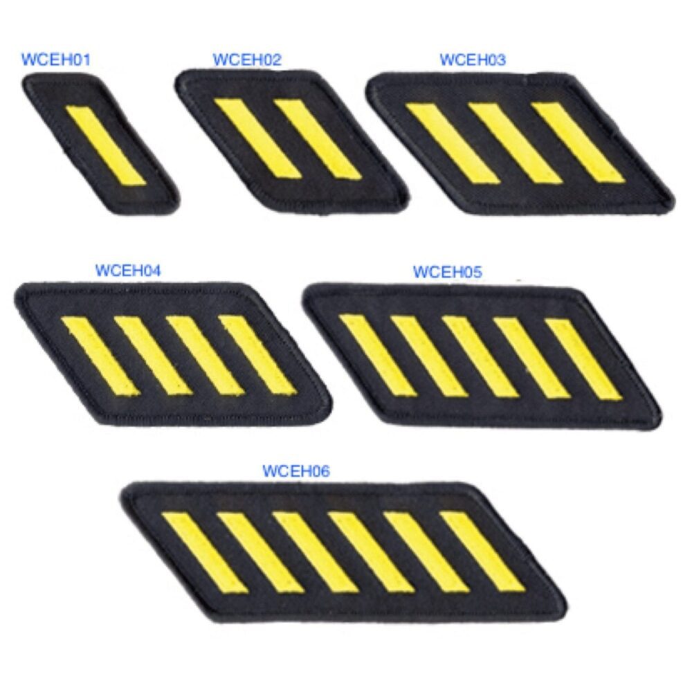 Rank Hash Marks - Gold on Black - Hash/Service Stripes