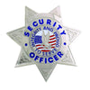 Security Officer 7-Point Star Silver Badge - Badges &amp; Accessories