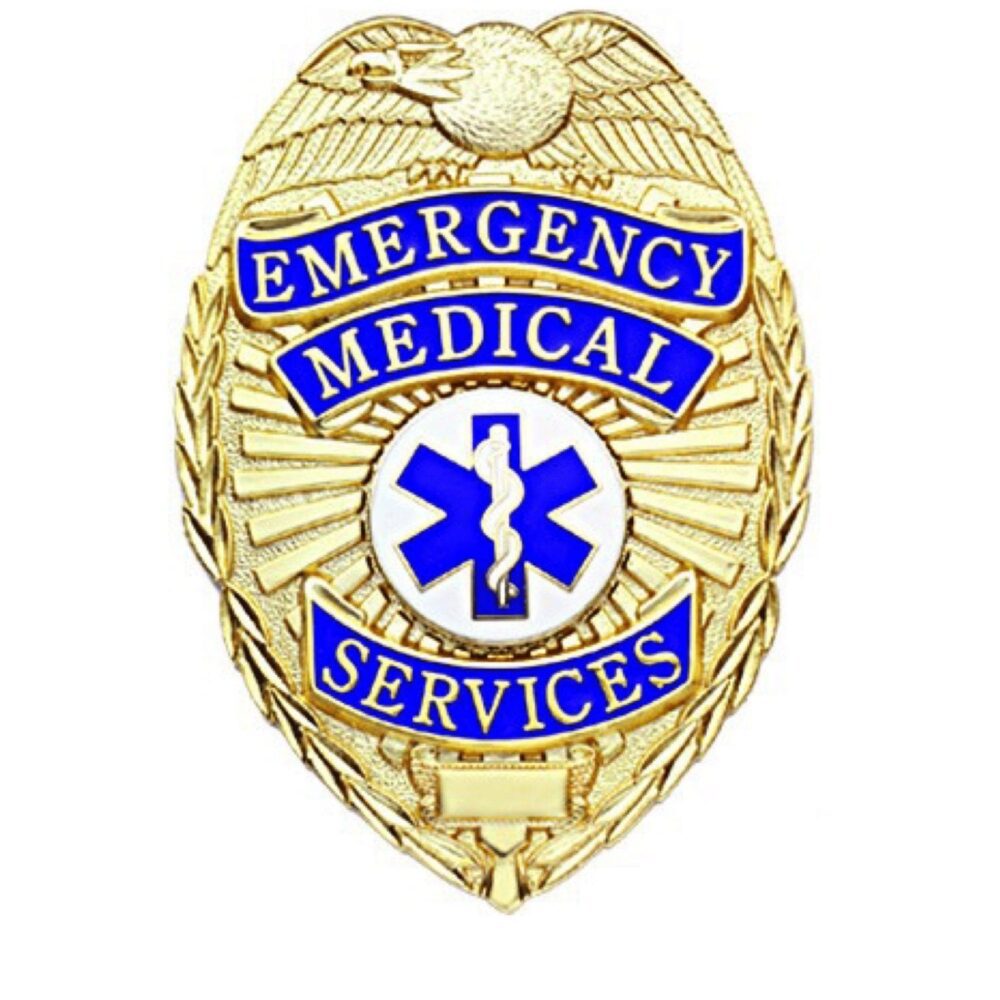 Emergency Medical Technician Badge - Gold Shield - Badges &amp; Accessories