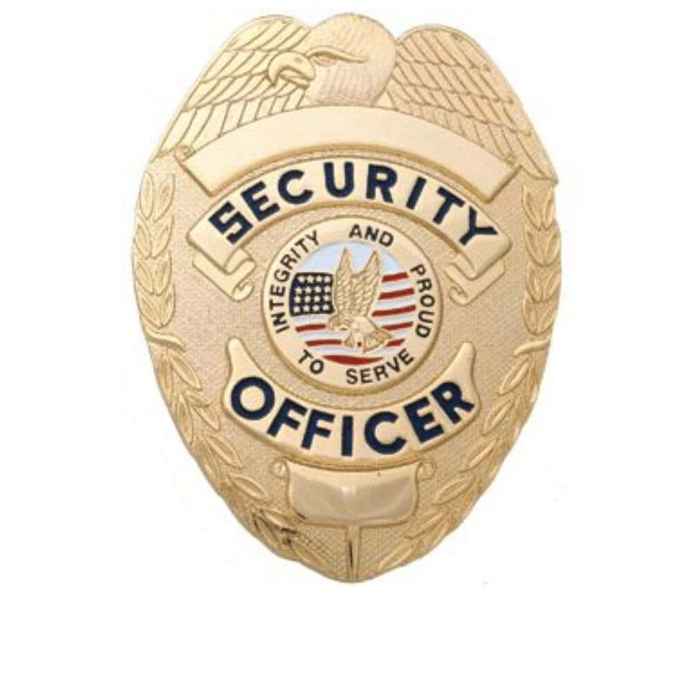 Security Officer Gold Shield Badge - Badges & Accessories