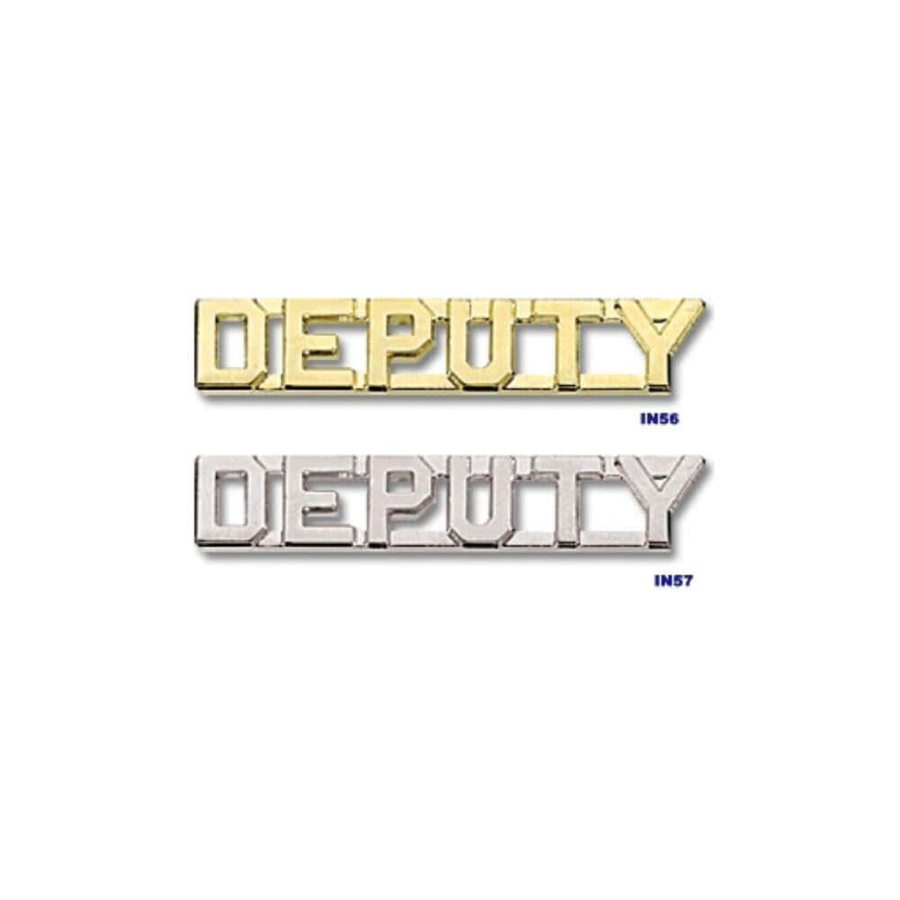 Deputy Sheriff Collar Pins (Gold or Silver) Pair - Rank Insignia