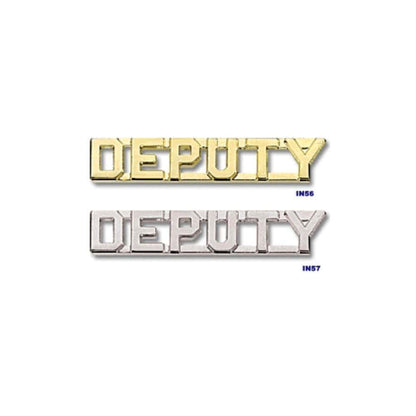 Deputy Sheriff Collar Pins (Gold or Silver) Pair - Rank Insignia