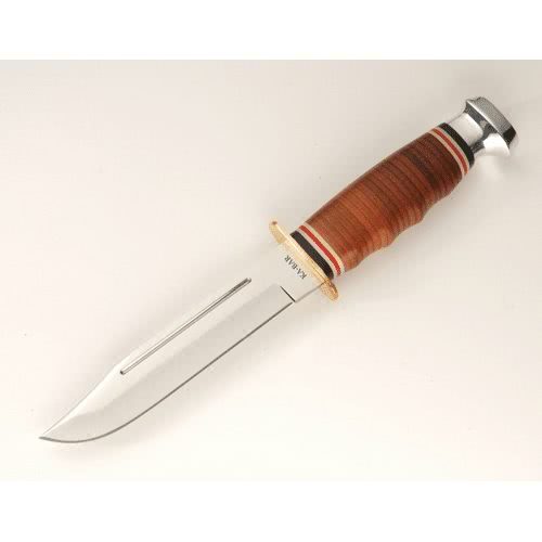 Ka-Bar Marine Hunter-Stacked Leather 1235 - Knives