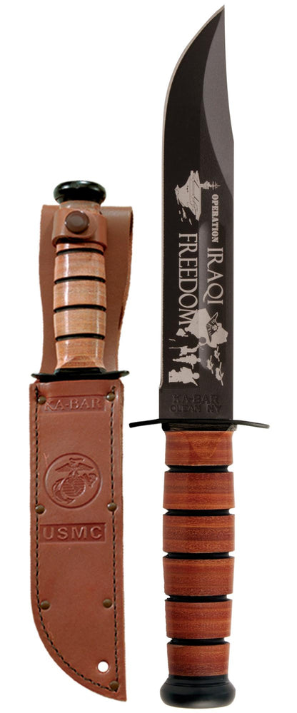 Ka-Bar Operation Iraqi Freedom, USMC - Engraved 9128 - Knives