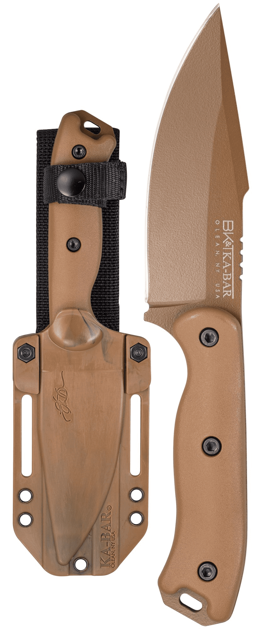 Ka-Bar BURNT BRONZE CELCON SHEATH, STR EDGE BK18 - Newest Products