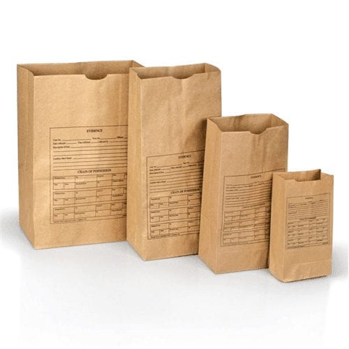 Lightning Powder 100 Printed Paper Evidence Bags Style 25 (8.125