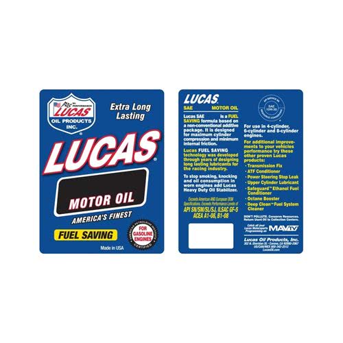 Lucas Oil SAE Petroleum High Mileage Motor Oil 5W-20, 10W-30, or 10W-40 - Newest Arrivals