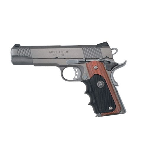 Pachmayr American Legend Colt 1911 Grips with Finger Grooves Wood in Rosewood or Charcoal - Shooting Accessories