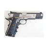 Pachmayr American Legend Colt 1911 Grips with Finger Grooves Wood in Rosewood or Charcoal - Charcoal Silvertone